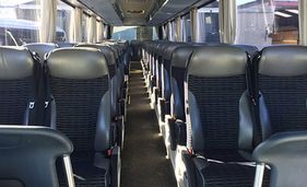 The inside of a coach 