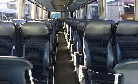 The inside of a coach 